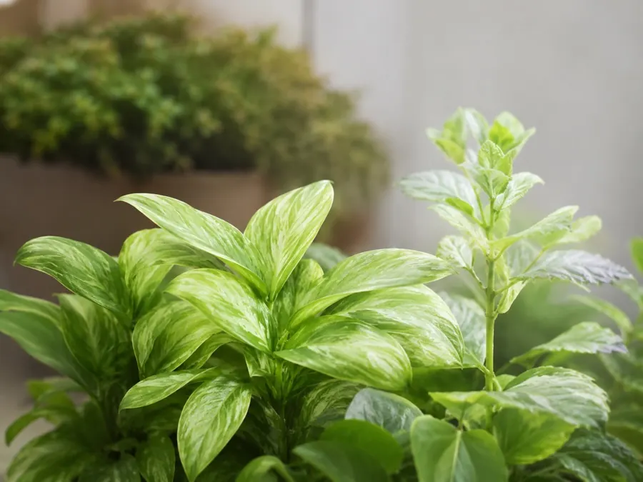 Compact green plants grouped in a bright indoor setting